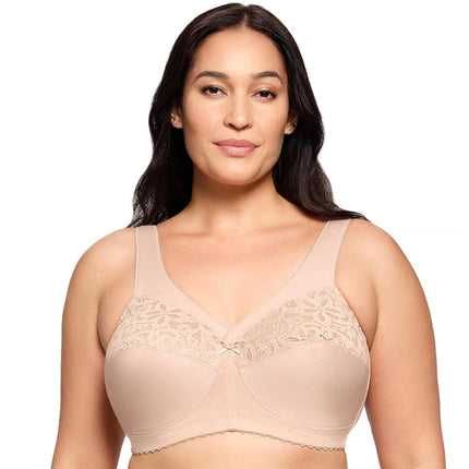 Glamorise MagicLift Cotton Support Wirefree Bra 1001 (Women's & Women's Plus)