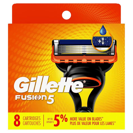 Gillette Fusion5 Men's Razor Blades - 8 Cartridge Refills (Packaging May Vary), Mens Razors/Blades