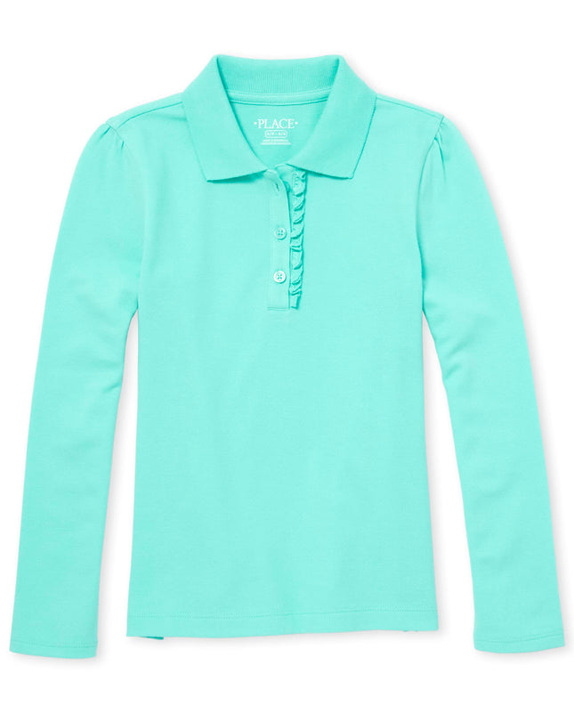 The Children's Place Girls' Long Sleeve Ruffle Piq