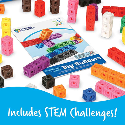 Learning Resources LER9291 Big Builders-MathLink Cubes