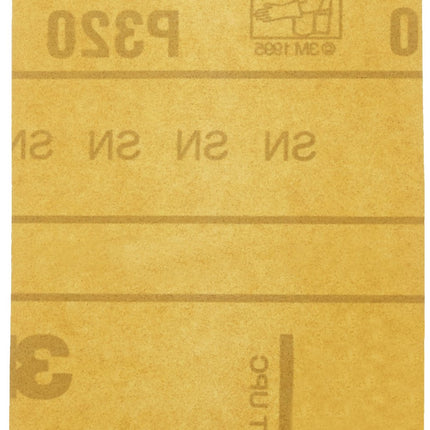 3M Gold Abrasive Sheet 216U, 02551, P320 Grade, 3-