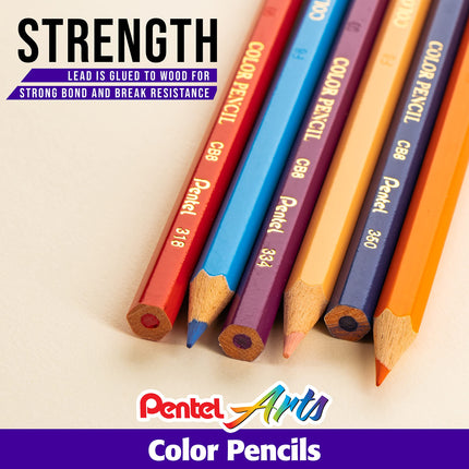 Pentel ARTS Pencils 36/P ASST, Assorted Colors, 36 Pack