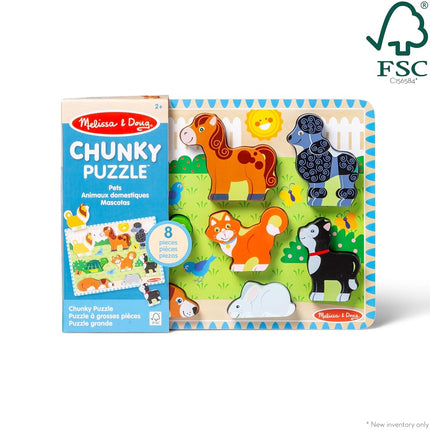 SABLON Melissa and Doug 3724 Stacking Puzzle 3-D 8 Pieces Pets Theme