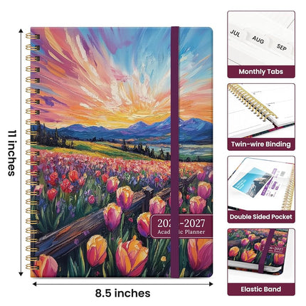 Taja Planner 2026-2027, Jul 2026-Jun 2027 Monthly & Weekly Calendar Planner