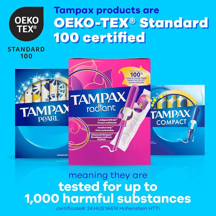 Tampax Pearl Plástico Tampones Absorción Normal Sin Olor (Paquete de 50)
