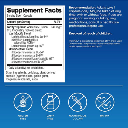 Nature's Way Primadophilus Optima Women's 50 Billion, Acidophilus, 30 Count (Packaging May Vary)