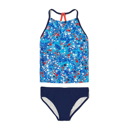 Speedo Girls' Swimsuit Two Piece Tankini Thin Strap