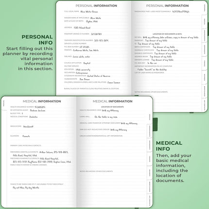 Clever Fox End of Life Planner (Dark Green, A5 (5.8'' x 8.3'')), (CFELP)