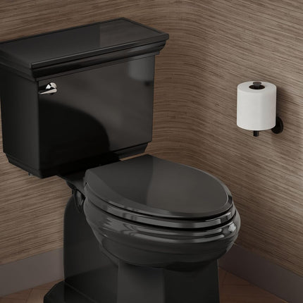Kohler 75796-RL-7 Cachet Nightlight Readylatch Quiet-Close Elongated Toilet Seat, Black Black