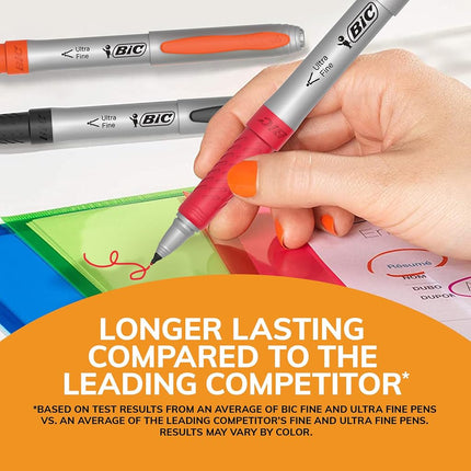 BIC Marking Permanent Markers, Ultra Fine Point, Blue, 12-Count