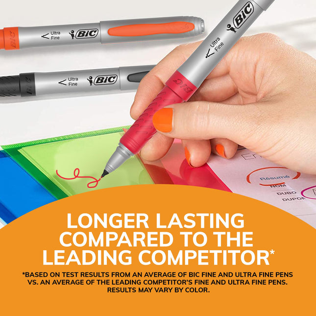 BIC Marking Permanent Markers, Ultra Fine Point, Blue, 12-Count