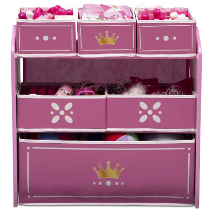 Delta Children Princess Crown 6 Bin Storage Toy Organiser