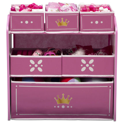 Delta Children Princess Crown 6 Bin Storage Toy Organiser
