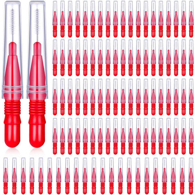 BBTO 100 Pcs Braces Dental Brush Flosser for Clean
