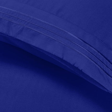 Elegant Comfort Luxury Ultra-Soft 2-Piece Pillowcase Set - 1500 Premium Hotel Quality Microfiber Double Brushed - Wrinkle Resistant, Standard/Queen, Royal Blue