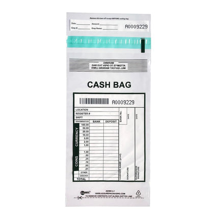 ADSURE Deposit Bags For Cash | Pack of 1000 | 5"x9