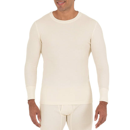 Fruit of The Loom Camiseta térmica de punto gofre reciclado para hombre (1 y 2 unidades), Negro/Natural, 5XL