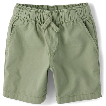 The Children's Place Boys' Cotton Pull on Jogger Shorts, Misty Glen, 12