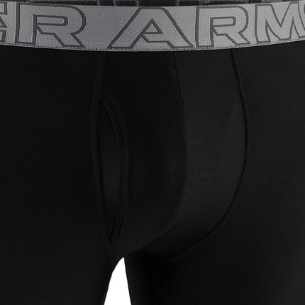 Caleçon long de performance Under Armour Tech pour homme, multipack, entrejambe 22,8 cm, confort toute la journée, Noir/Acier avec Castlerock, 3XL