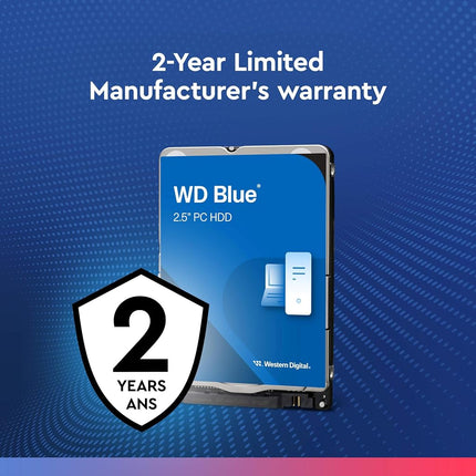 WD Blue 1TB Mobile 2.5" Internal Hard Drive, 5400 RPM Class, SATA 6 GB/s, 128MB Cache, 2 Year Warranty