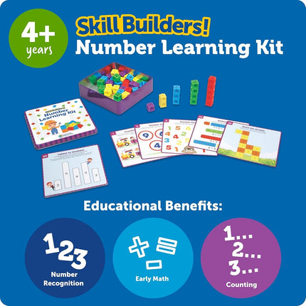 Learning Resources Skill Builders! Number Learning 71-pc Kit - Preschool Learning Activities, Manipulatives for Kids, Gifts for Kids Ages 4+