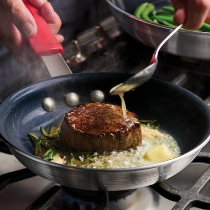 Tramontina 8 Inch Professional Non Stick Ceramic Small Frying Pan, Thick Aluminum Frying Pan with Non-Stick Coating, Dishwasher and Oven Safe, Black