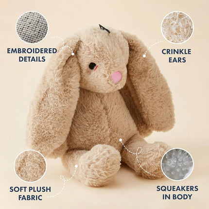 Pet Lou Colossals Durable Squeaker Dog Toys - Durable Fabric - Tough and Reliable for Aggressive Chewers, Multicolor, Large