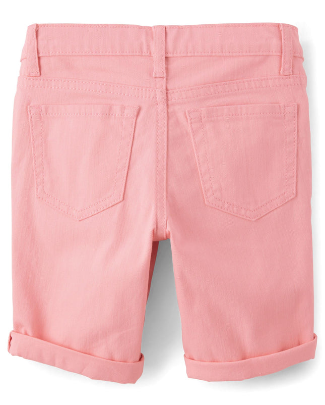 The Children's Place Short en jean Skimmer pour filles, Rose Fluo, 12