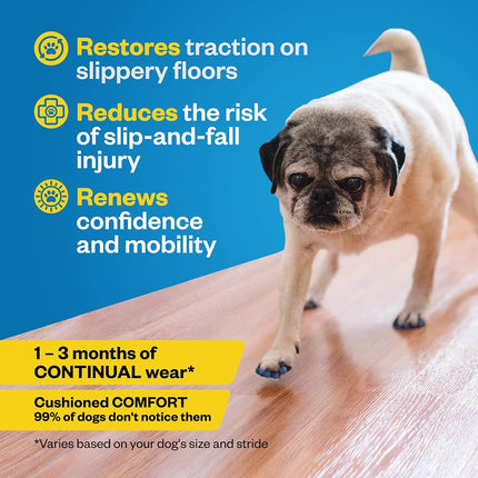 Dr Buzby's Large ToeGrips for Dogs - Instant Traction on Wood/Hardwood Floors - Anti-Slip Relief for Senior Dogs - Stop Sliding Instantly - Rubber Nails - 1 Pack (20 Grips)