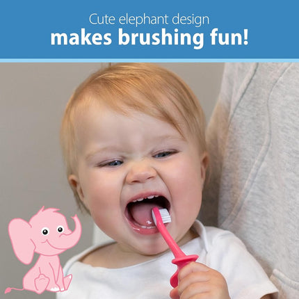 Dr. Brown's Infant-to-Toddler Toothbrush Set, 1.4 Ounce, Pink