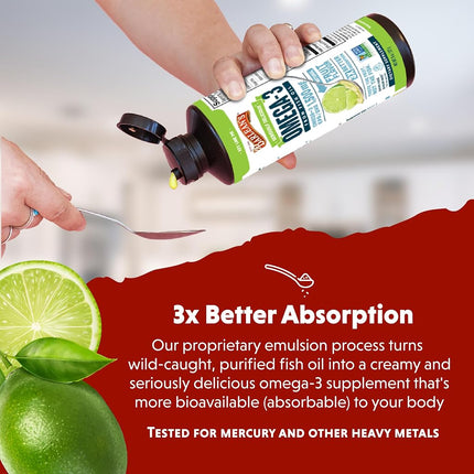 Barlean's Organic Oils Ultra High Potency Key Omega Swirl, Lime, 8 Ounce
