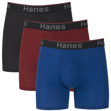 Hanes Men's Hanes Men's Comfort Flex Fit Total Support Pouch Briefs, 3-pack Boxer Briefs, Blue/Red/Black Regular Leg, M UK