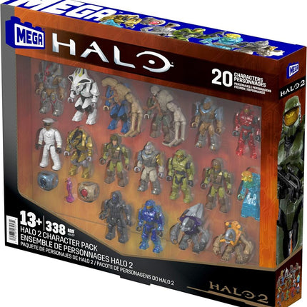 Set de construcción de figuras de acción Halo de MEGA, paquete de personajes con 339 piezas, articulación poseable, 5 cm de alto, coleccionable para niños o adultos, HXL07