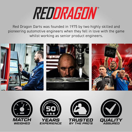 RED DRAGON Darts| Amberjack 5 | 24g Steel Tip | 90% Tungsten Darts Set