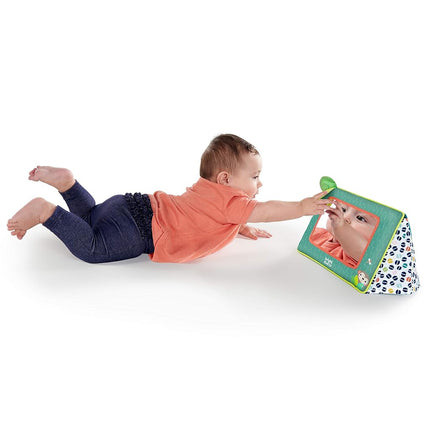 Bright Starts Baby Sit and See Safari Floor Mirror, Tummy Time Activity Toy, Ages Newborn +