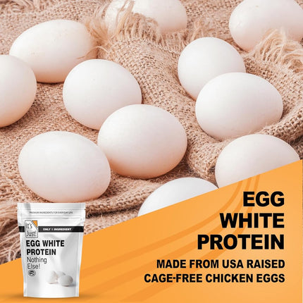 It's Just! - Proteína de clara de huevo en polvo, proteína de clara de huevo deshidratada, ingrediente para merengue, sin OMG, de granjas de EE. UU., sin sabor (227 g)