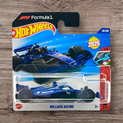 Hot Wheels Formula 1 Williams Racing Car, 2025 Track Aces Collection, 59/250, Die-Cast Model, Blue
