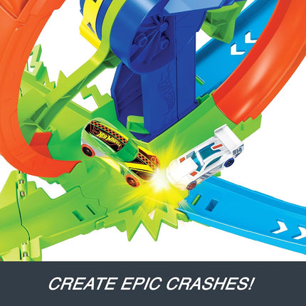 Hot Wheels Rapid Launch & Loop Track Set & Toy Car