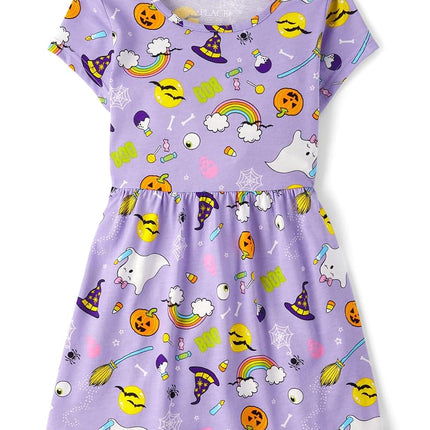 The Children's Place Girls' Sleeveless Dressy Dresses, Spooky, Large