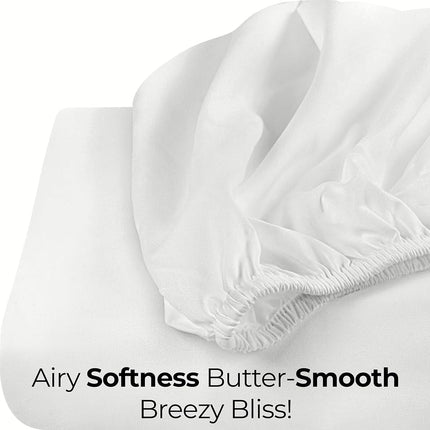 Utopia Bedding Queen Fitted Sheet - Bottom Sheet - Deep Pocket - Soft Microfiber -Shrinkage and Fade Resistant-Easy Care -1 Fitted Sheet Only (White)
