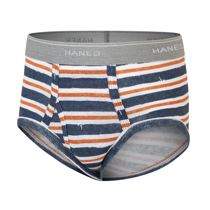 Hanes Ropa Interior de Calzoncillo para Niños, Ropa Interior de Algodón para Niños, Calzoncillos que no se Suben, Paquetes de 6 y 10, Azul, Dinosaurio Naranja, Rayas, Verde, 4-5T