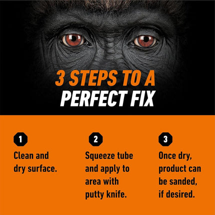 Gorilla All Purpose Wood Filler, 6oz Tube, Natural (Pack of 1)