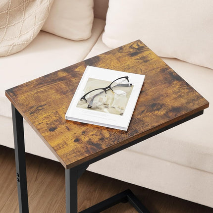 AMHANCIBLE C Shaped End Table, Couch Tables that Slide Under