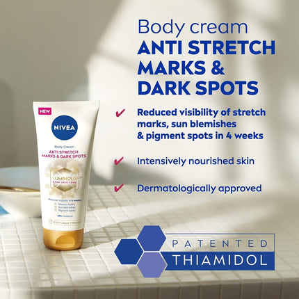 NIVEA Luminous 630 Anti-Stretch Marks and Dark Spots Body Cream, 200 ml
