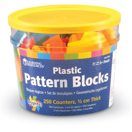 Learning Resources Brights! Pattern Blocks (Set of