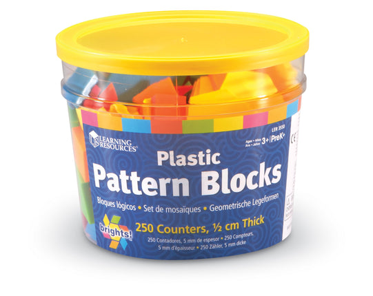 Learning Resources Brights! Pattern Blocks (Set of
