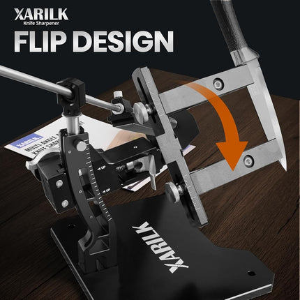 XARILK GEN3 Guided Knife Sharpening System, Aluminium | Professional Knife Sharpener, Knife Sharpening Kit W / 3 Al Plates Diamond (320#, 800#, 2000#) for for Hunting & Kitchen Knives