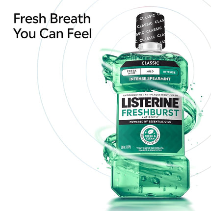 Listerine, Antiseptic Adult Mouthwash Fresh Burst, 1 liter