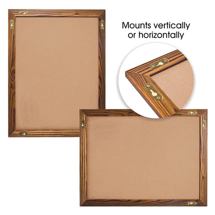 Better Office Products Magnetic Wall Chalkboard, Large Size 18 x 24, Rustic Wood Frame, Chalkboard Sign, Vertical or Horizontal Wall Mount, Includes Chalk and Eraser, by (Rustic Brown)