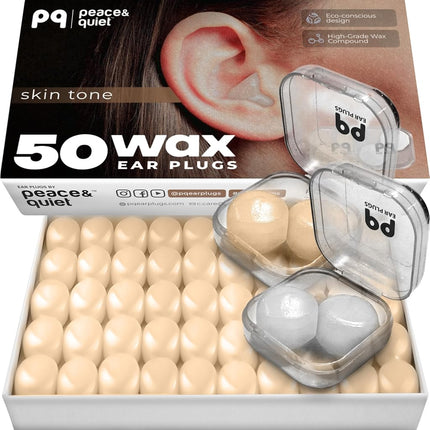 Peace&Quiet | PQ Wax Ear Plugs for Sleep - 50 Beig
